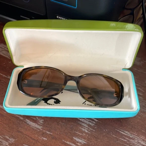 KATE SPADE BROWN SUNGLASSES WITH GREEN/BLUE CASE Kate Spade Marlowe/G/S Sunglasses - main image 3